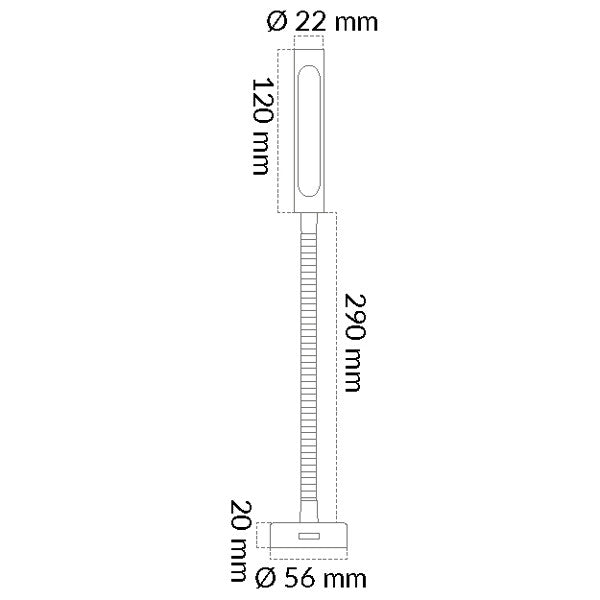 Casolux Malene Touch kortlampe 3000K 10-29v