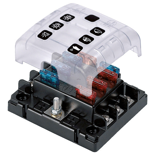 BEP ATC Fuse holder for 6 fuses, 12/24V