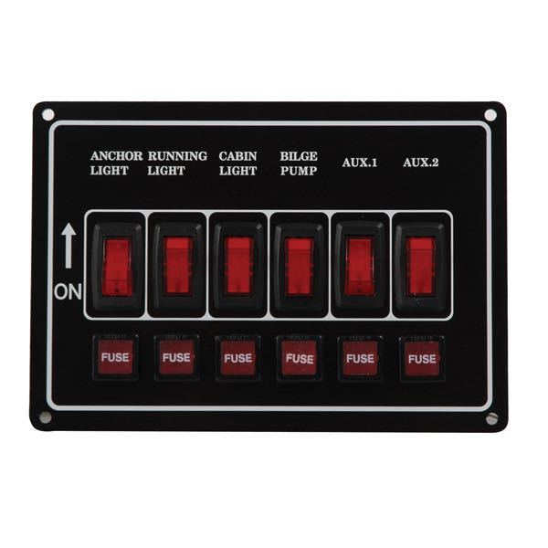 Power panel 6 contact horizontal