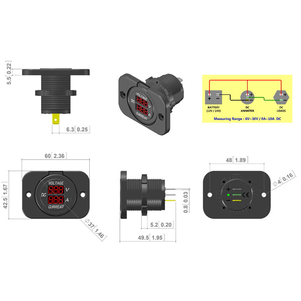 Electrical panel volt/amp.