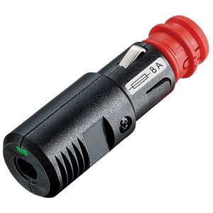 Universal plug 12/24V with 8Amp fuse &amp; led