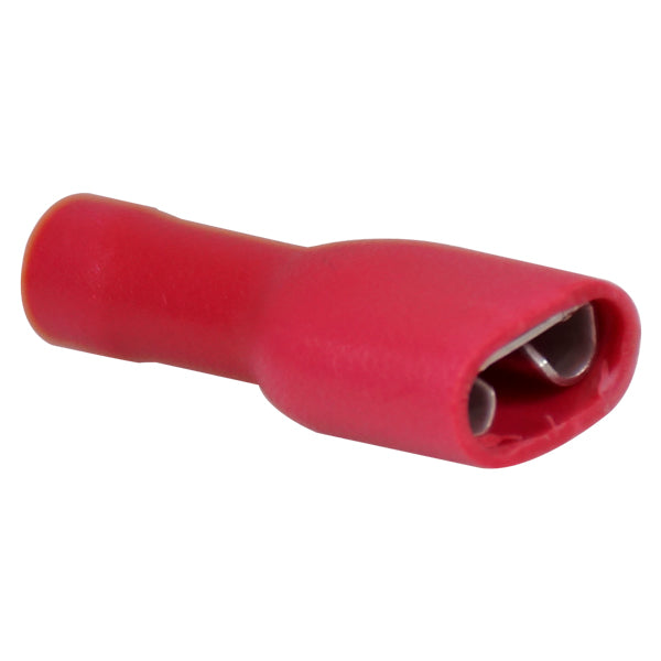 Flat connector female insulated red 6.4x0.8mm 10pcs