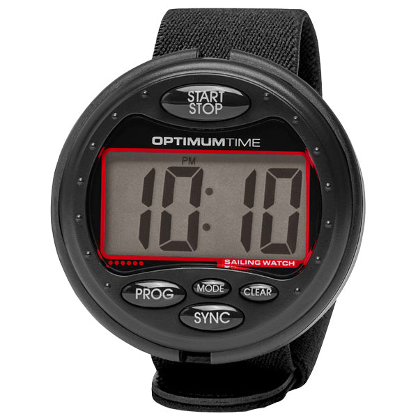Optimumtime os3 sailing watch black with red
