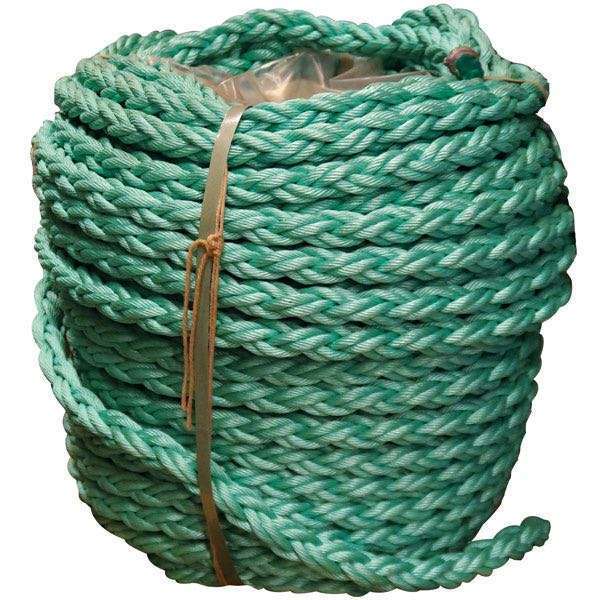 Quadratisch geflochtenes Superflex-Seil mit grüner Öse, 32 mm, 110 m