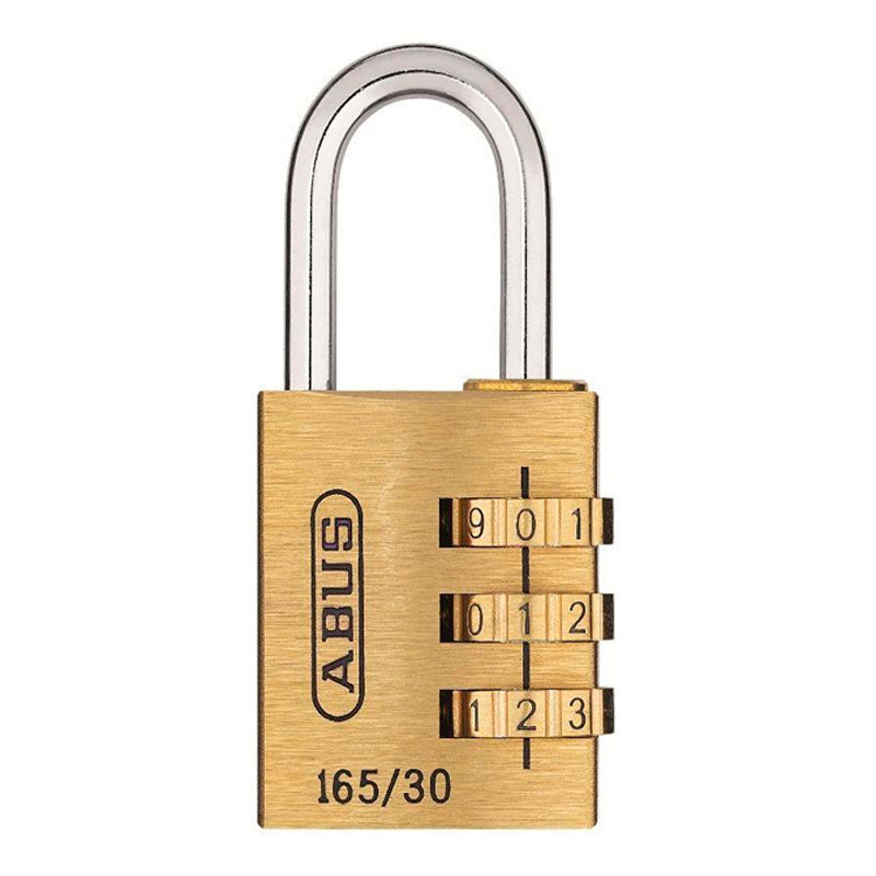 Abus 165 - 30mm    Bøjle Ø:5mm messing Kodelås