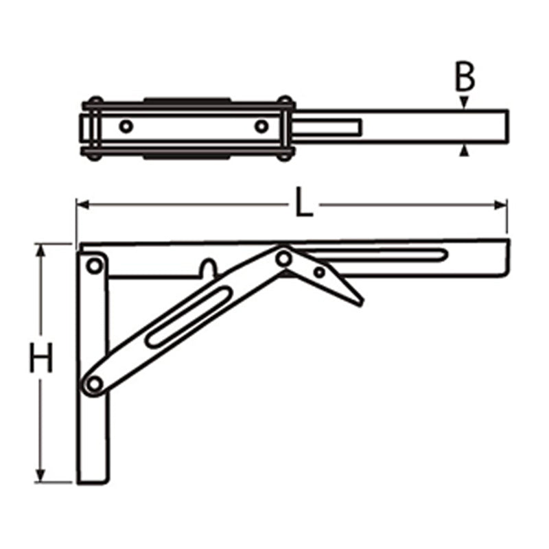 Table fitting rf H:165 x L:300mm