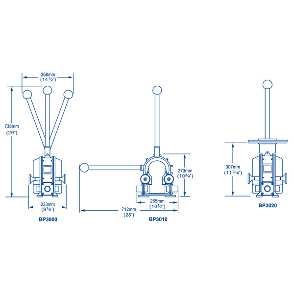 Whale Gusher 30 bilge pumps BP3000, deck mount