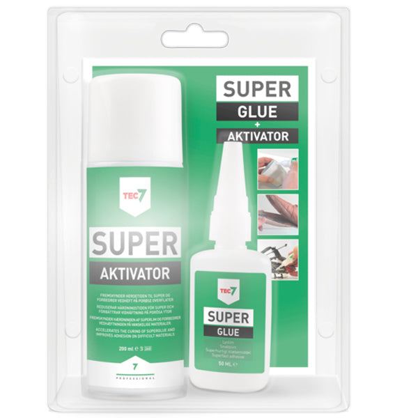 Tec7 super glue 50 ml + super activator 200 ml