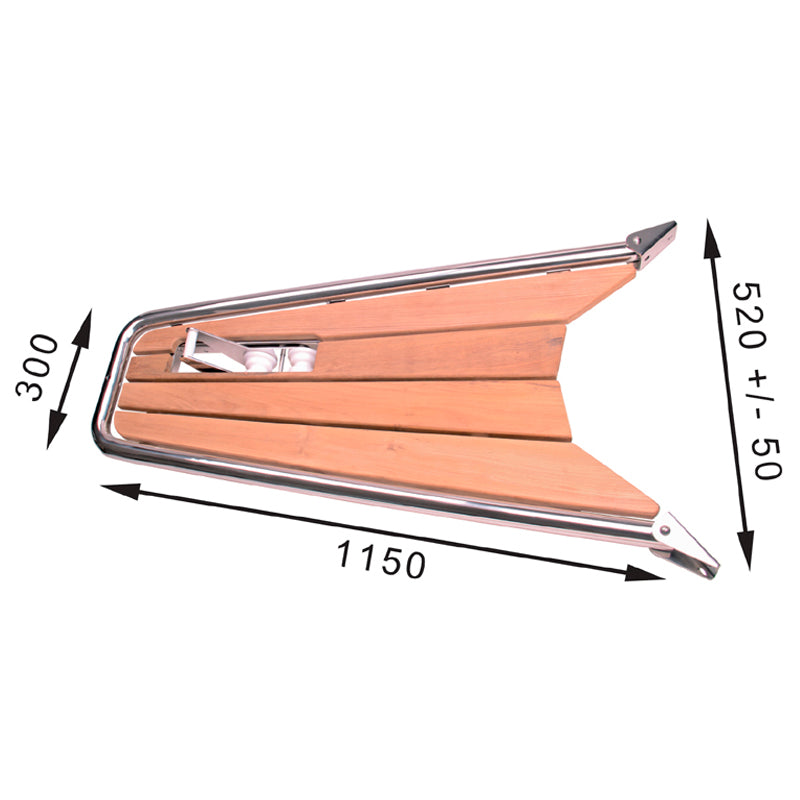Bow platform w/anchor roller 300 X 1150cm 32'-42' Pipe 42mm