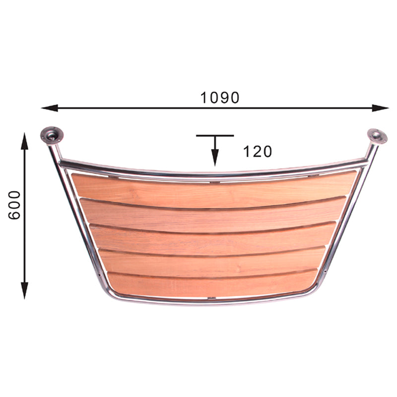 Bathing platform 1090 x 600 mm Pipe Ø: 32 mm