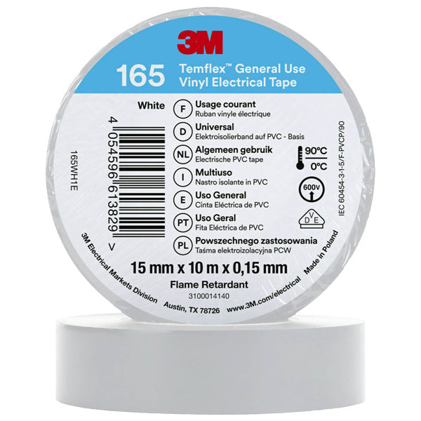 3M insulating tape 165 white 15 mm x 10 m