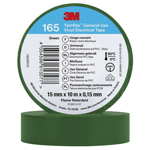 3M insulating tape 165 green 15 mm x 10 m