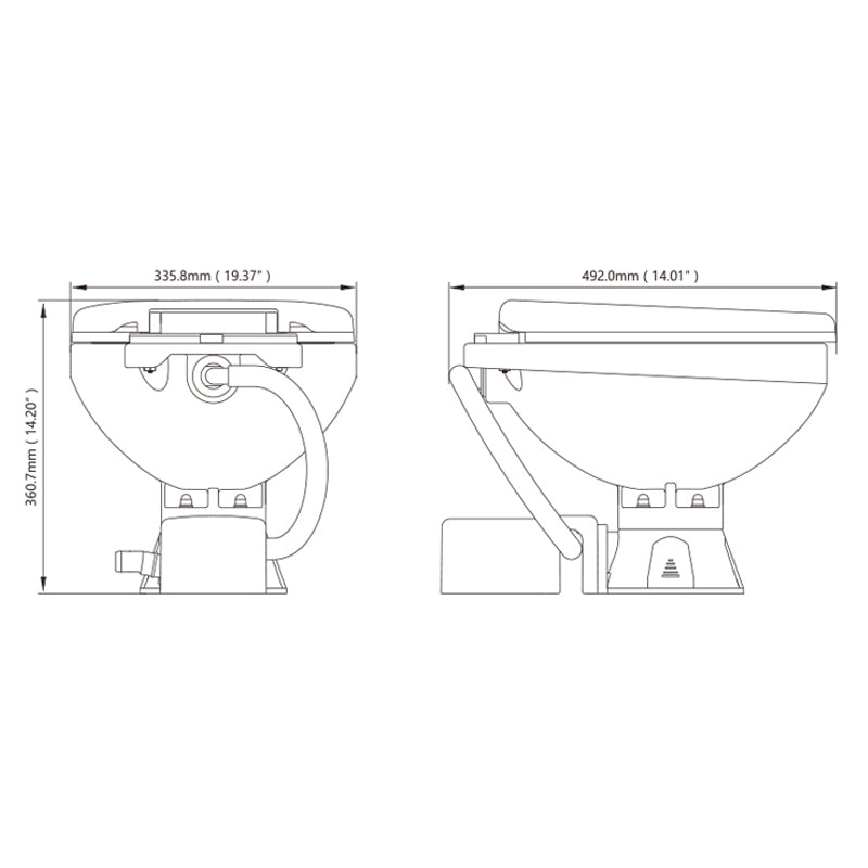 Seaflo marine toilet electric 12V/24V (standard)