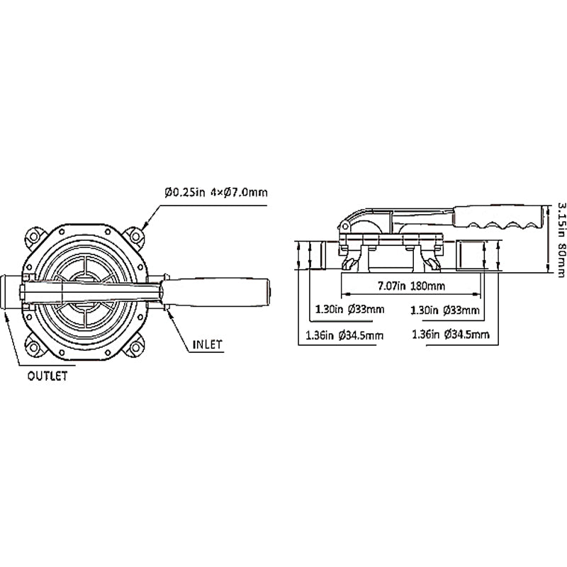 Seaflo membrane pump handle