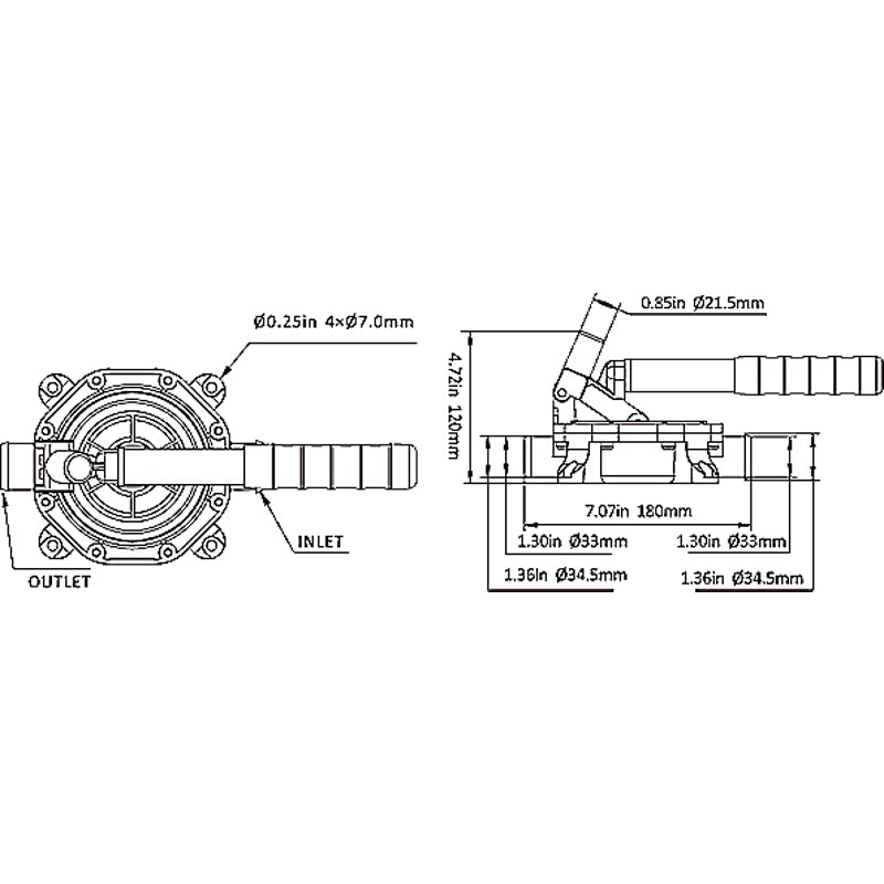 Seaflo membrane pump handle