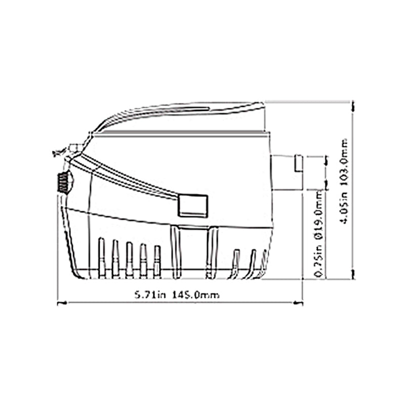 Bilge pump with float switch