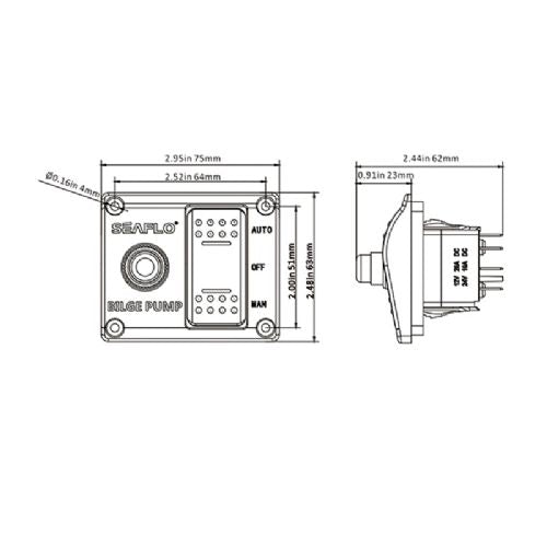 Kontaktpanel lænsepumpe 3-vejs