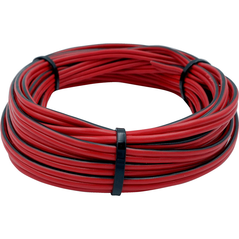 Wire 2x1.5mm2 double red/black tin