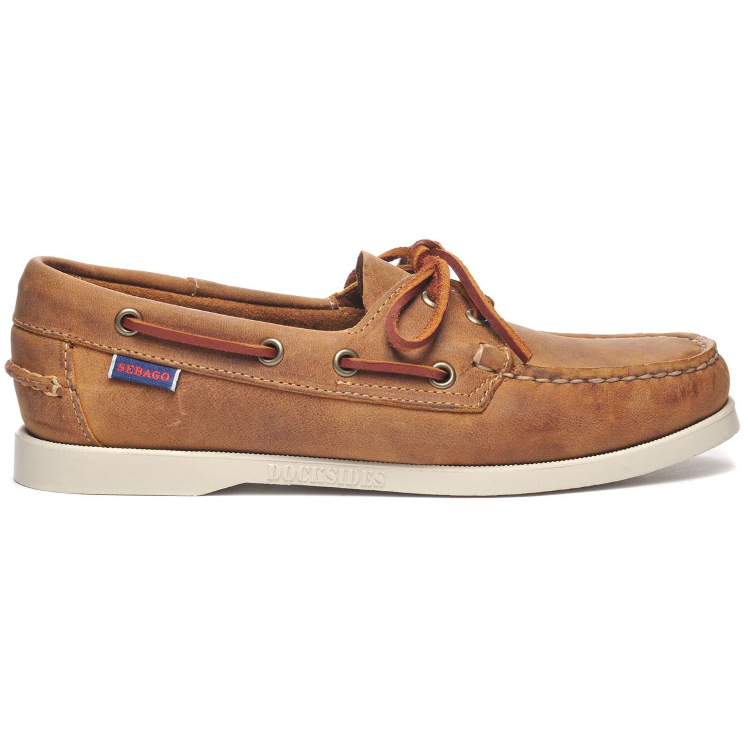 Sebago Docksides Crazy H W 912 Brown Tan - Dame sejlersko