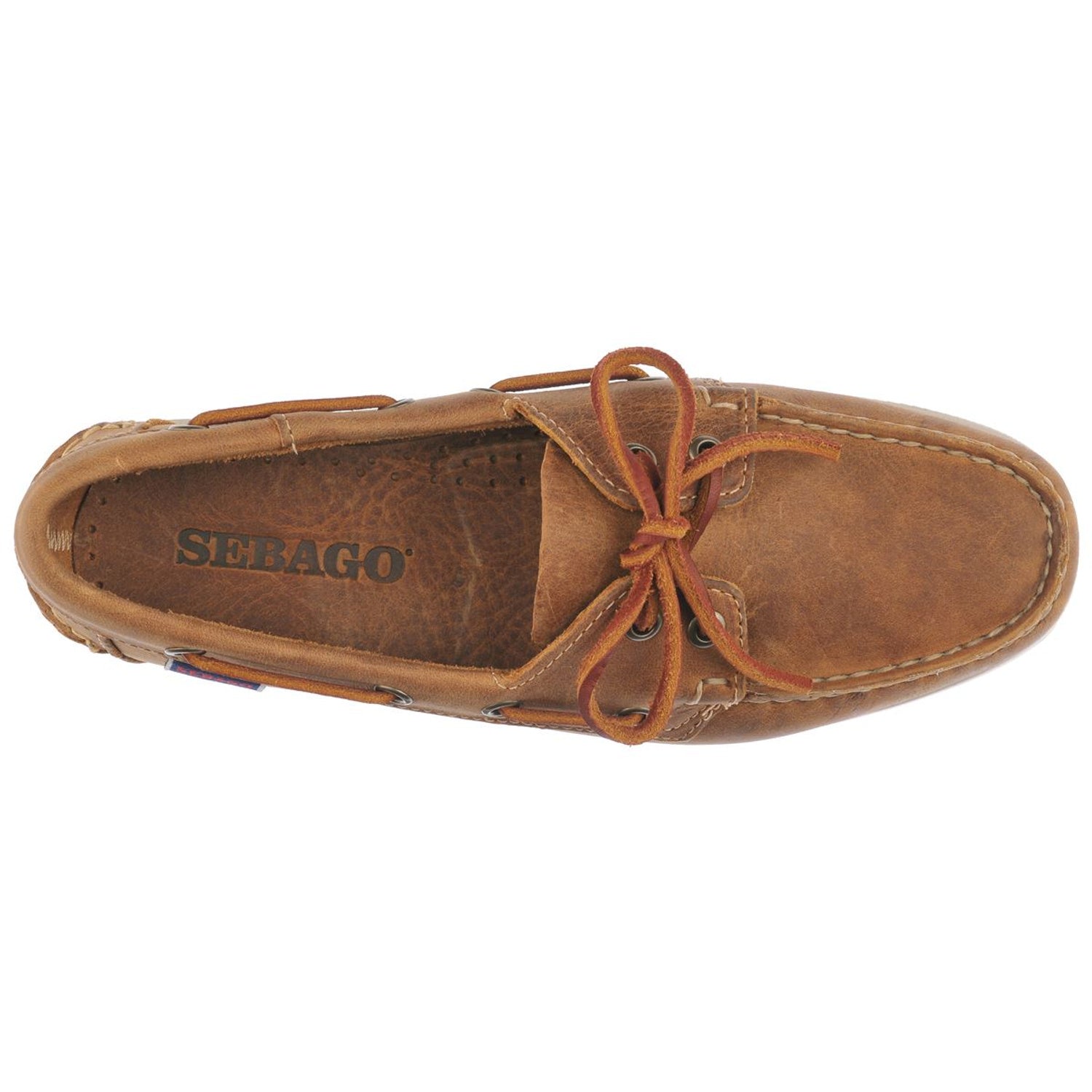 Sebago Docksides Crazy H W 912 Brown Tan - Dame sejlersko