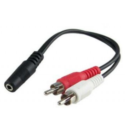 Garmin 3.5mm Female to 2 RCA Male Panel Mount Cable