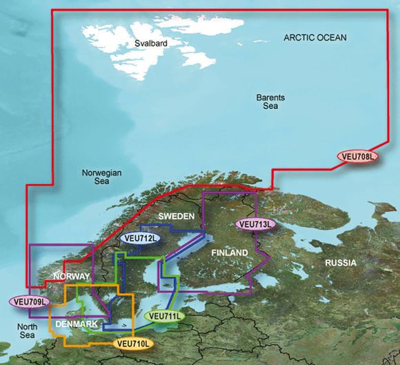 BlueChart g3 Vision søkort large - Nordeuropa