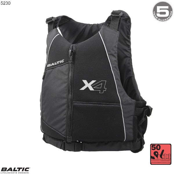 X4 kajakvest Sort-Reflex BALTIC 5230