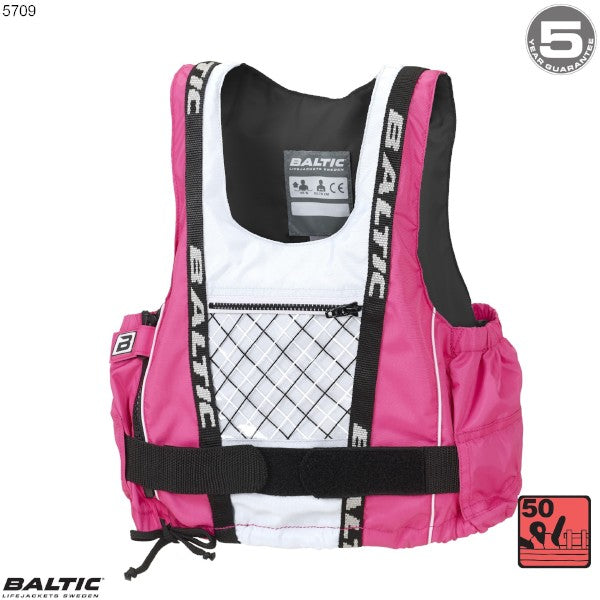 Dinghy Pro Jolle-, Kajak-, SUP vest Rosa-Hvid BALTIC 5709