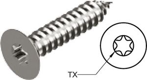 Wood screw brass LH M4.5x40 4/pc