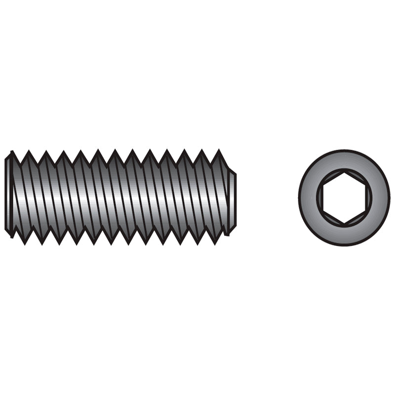 Pinole screw w/FLAT TIP A4 M8x25 6/pc