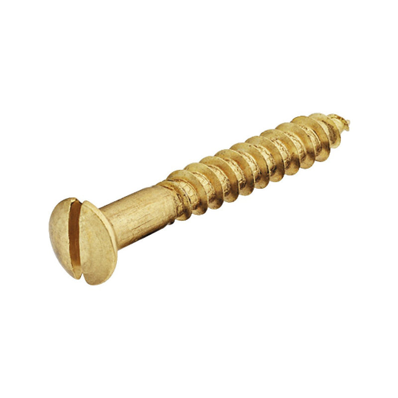 Wood screw brass LH M5x45 2/pc