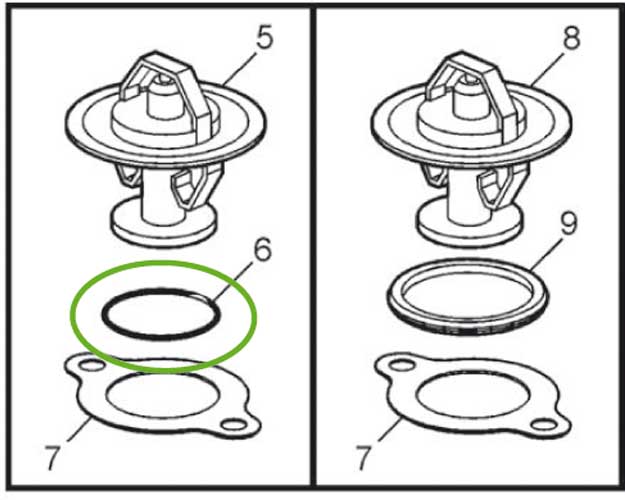 Seal f/thermostat Others V6-V8 1994-