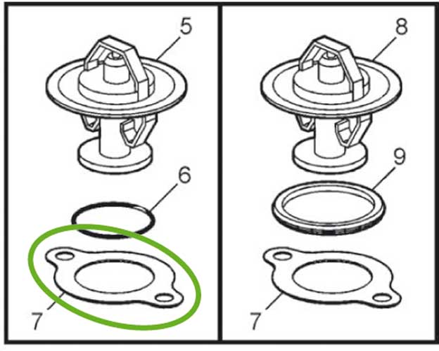 Gasket f/Thermostat 3.0GL/GS