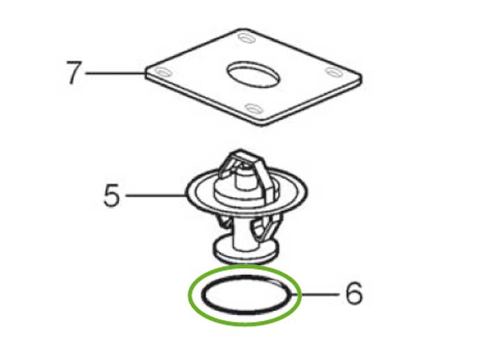 Gasket f/Thermostat 3.0GL/GS