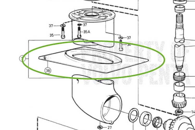 Rubber seal against hull 110S/120S