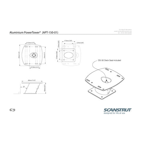 ScanStrut APT-150-01 ALUMINUM POWERTOWER 150mm