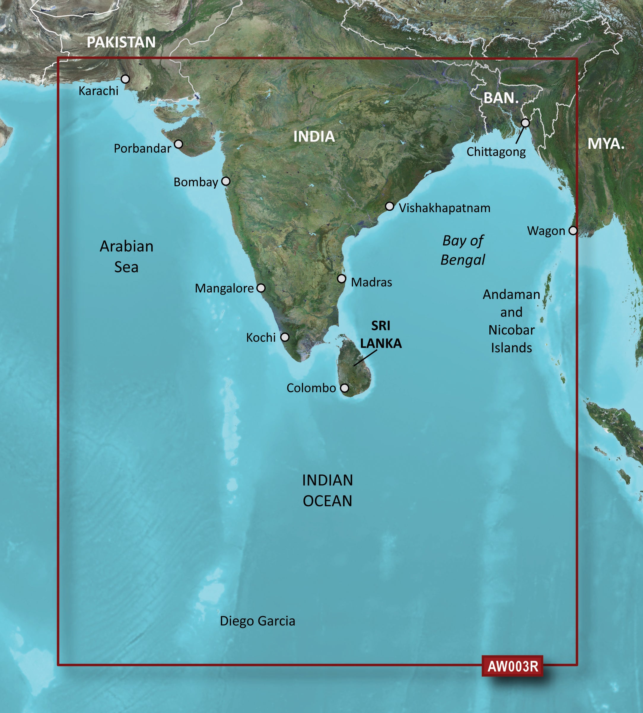 Garmin microSD™/SD™ card: HXAW003R - Indian Subcontinent