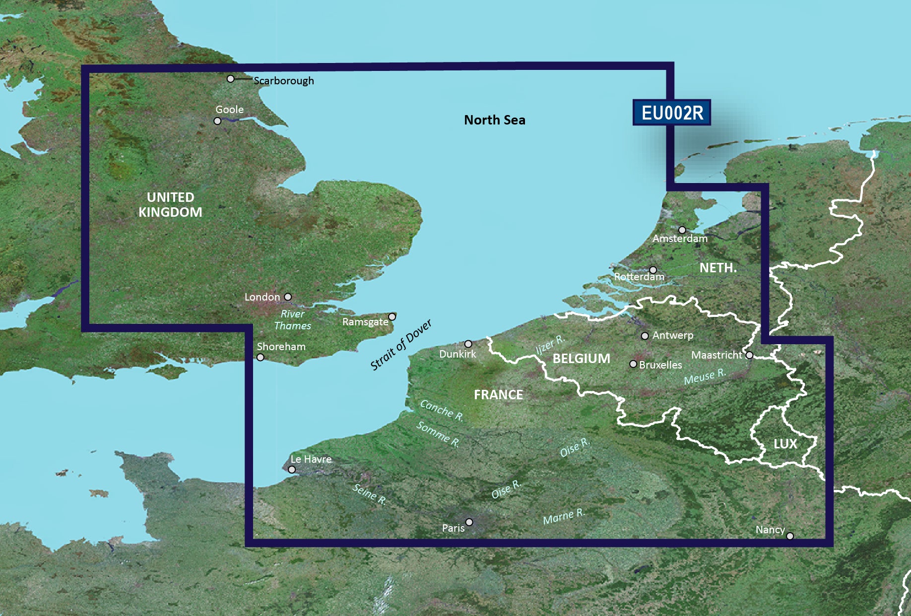 Garmin BlueChart® g3 HXEU002R - S/E UK-Belux Inland Waters