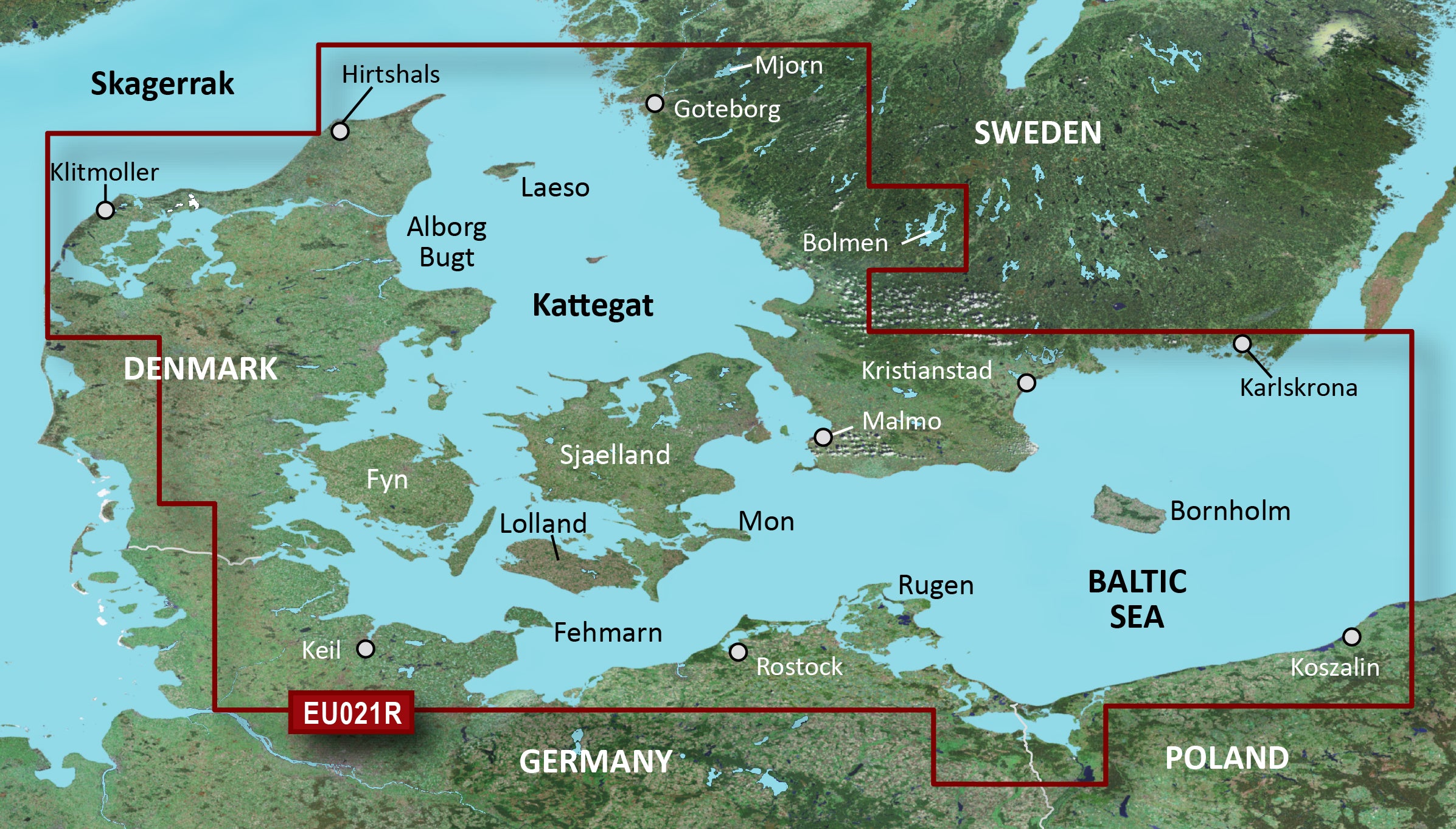 Garmin VEU021R-Denmark East-Sweden Southeast