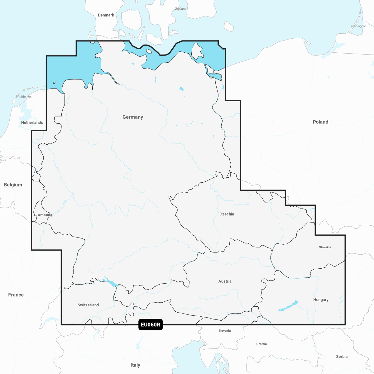 Garmin Germany, lakes and rivers - inland charts 