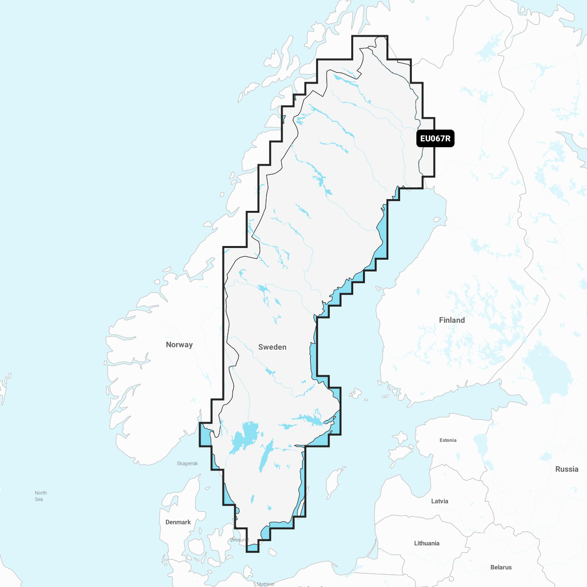 Garmin Sweden, lakes and rivers - inland charts 