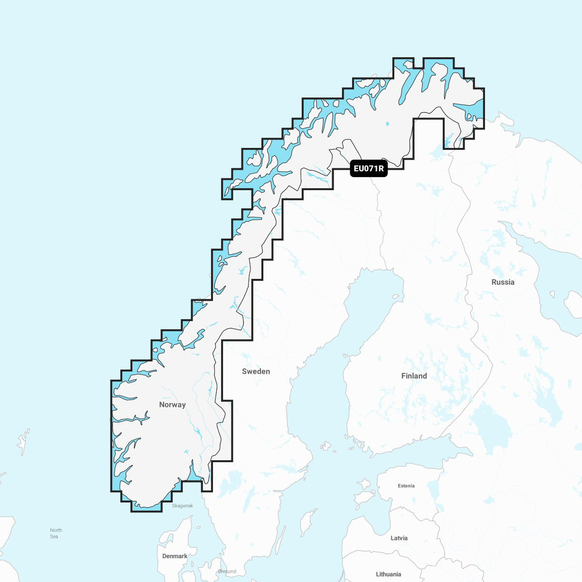 Garmin Norwegen, Seen und Flüsse - Seekarten 