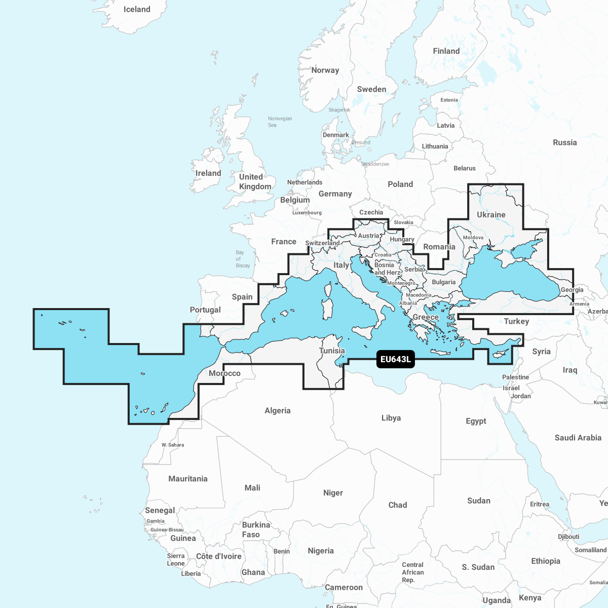 Garmin Mediterranean and Black Sea charts 