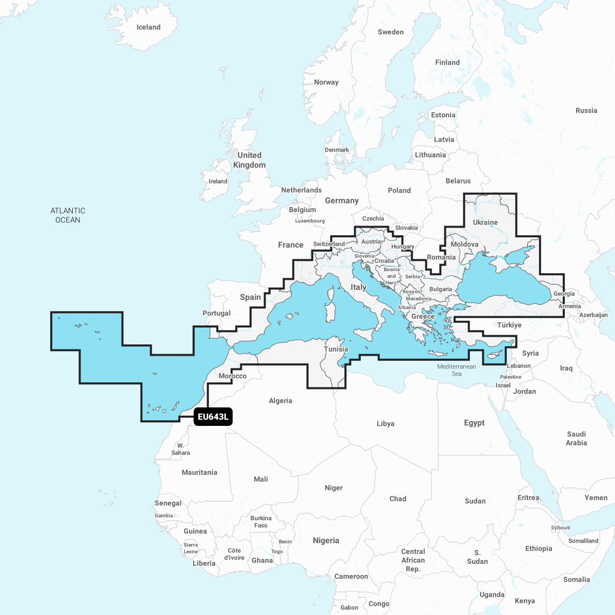 Garmin Mediterranean and Black Sea charts 