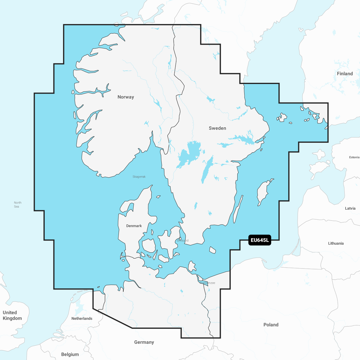 Garmin Scandinavia, South and Germany, North - Sea charts 