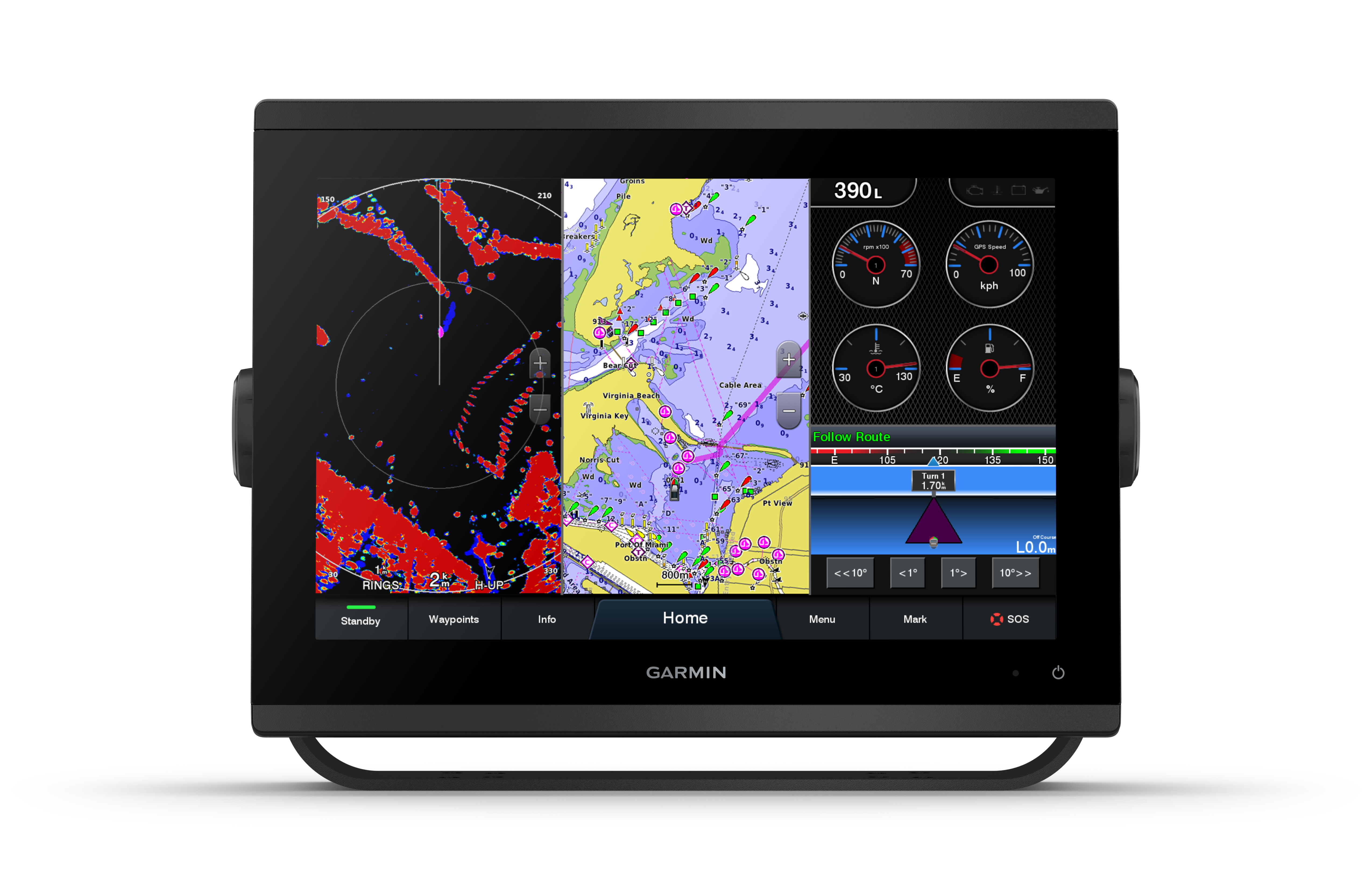 Garmin GPSMAP® 1223, uden ekkolod med globalt baggrundskort