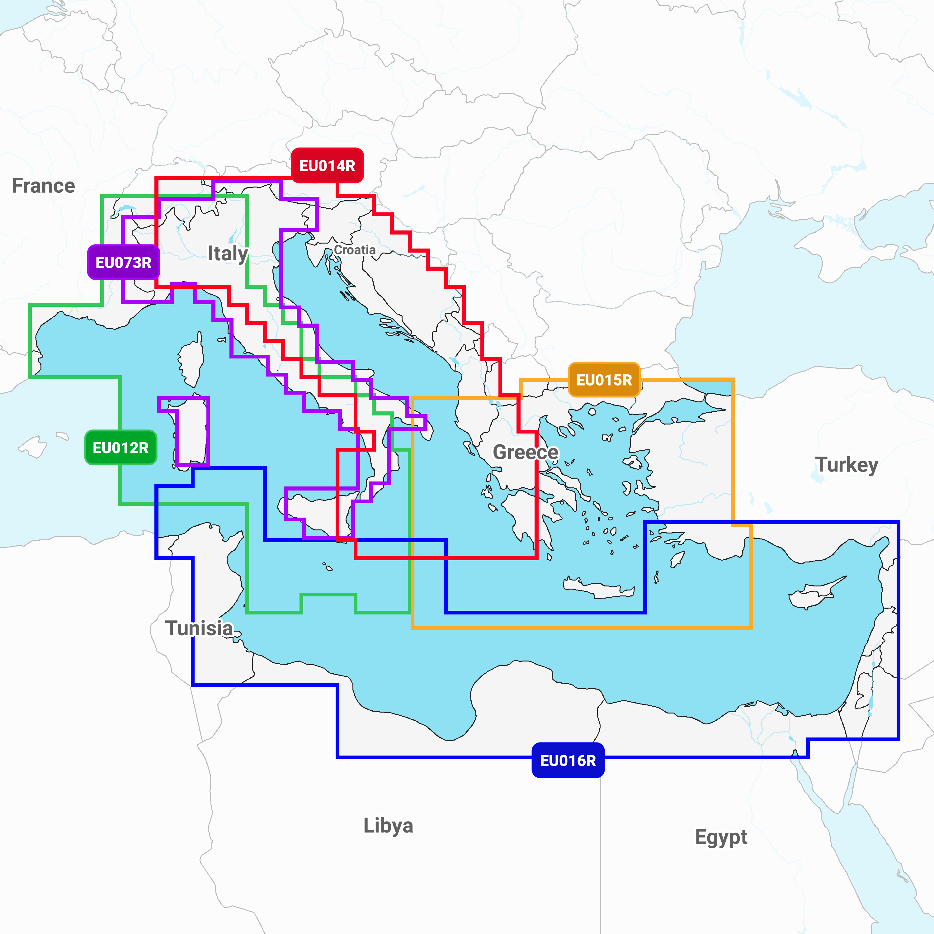 Garmin Mediterranean coast, central and west - charts 