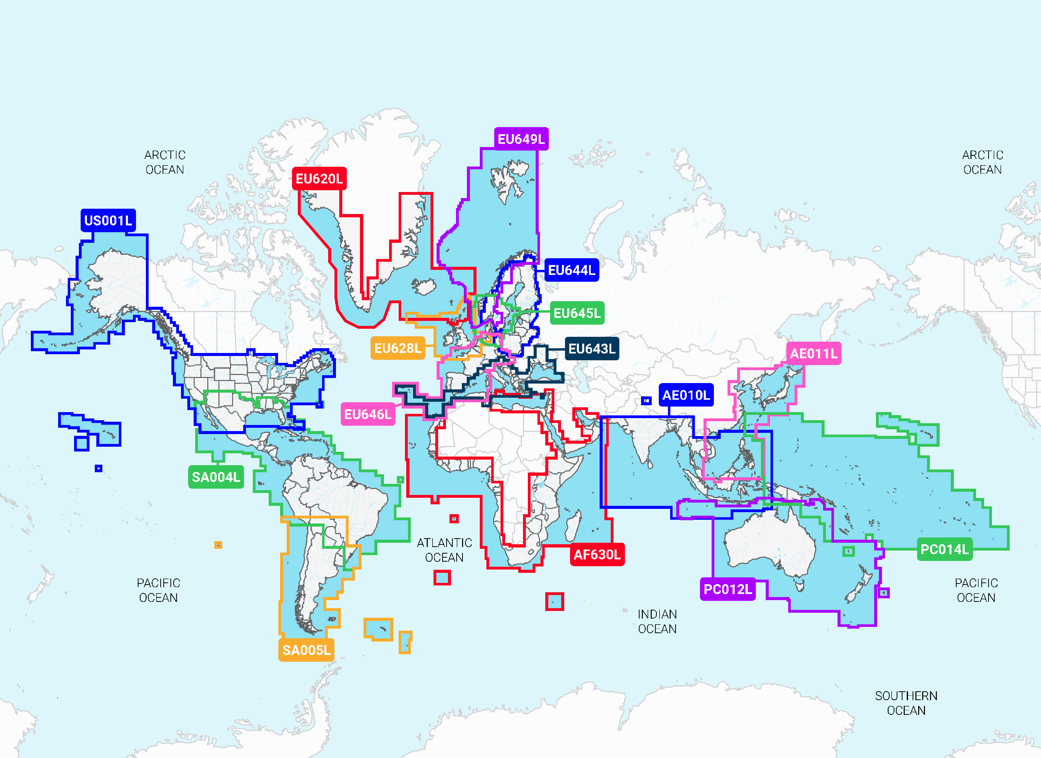 Garmin Scandinavia, South and Germany, North - Sea charts 