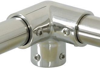 Corner piece Ø22mm 90gr.