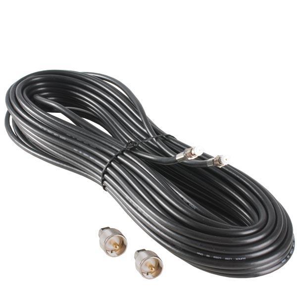 VHF kabel RG58 m/stik 15m